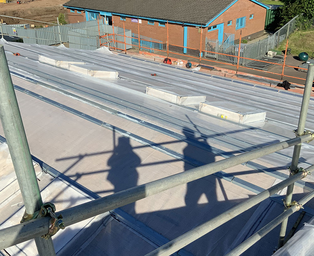 built up roofing drone roof survey